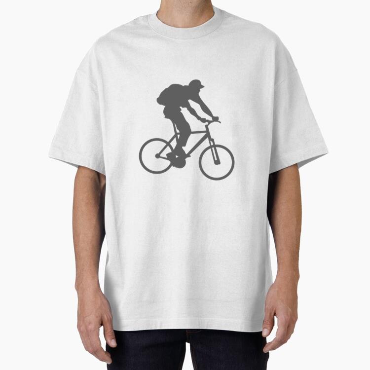 Carrier Backpack Cyclist Silhouette Oversized T-Shirt