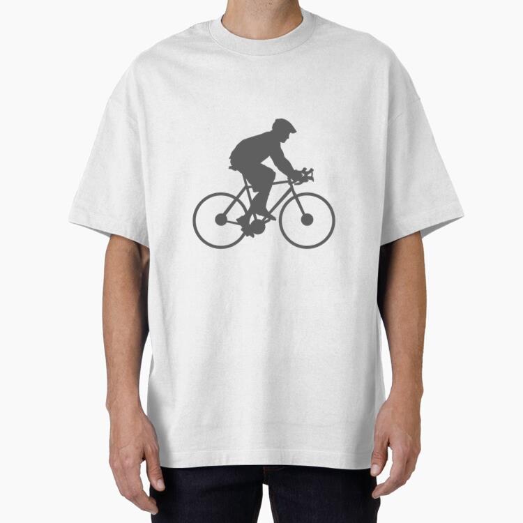 Child Backpack Cyclist Silhouette Oversized T-Shirt