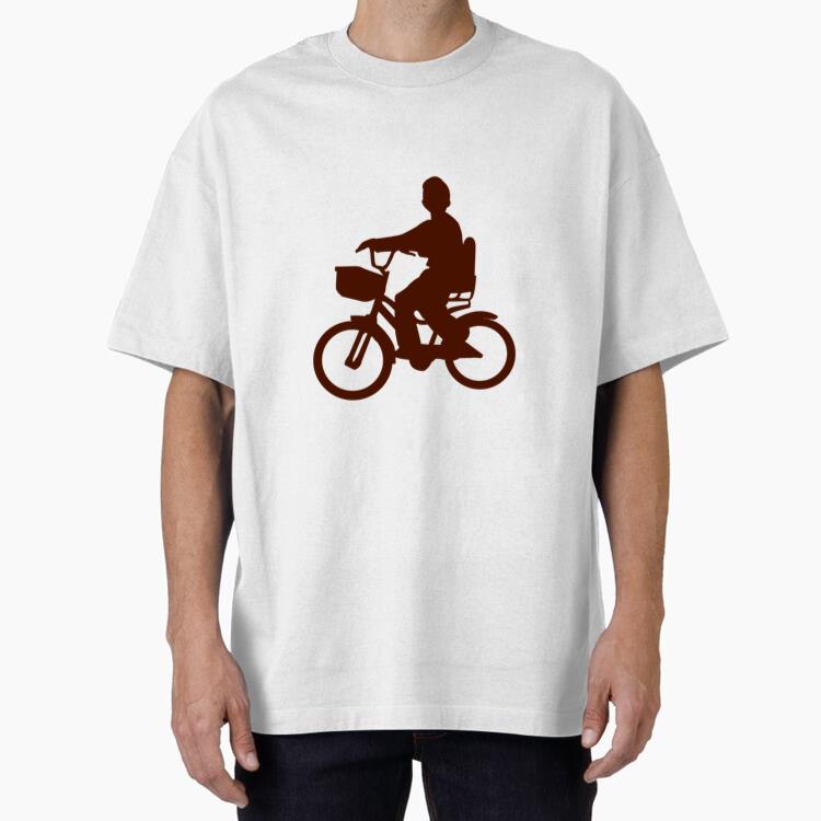 Child Bicycle Silhouette Oversized T-Shirt