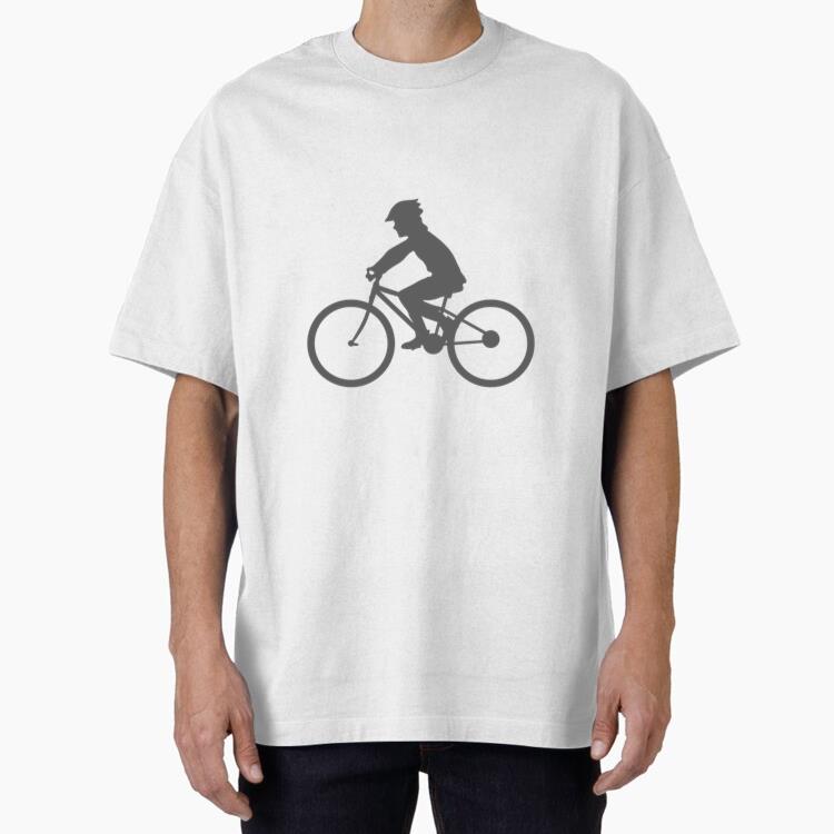 Child Cyclist Silhouette Oversized T-Shirt