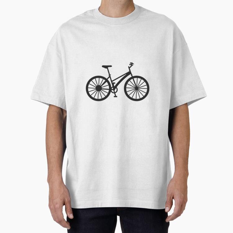 Classic Woman Bike Silhouette Oversized T-Shirt