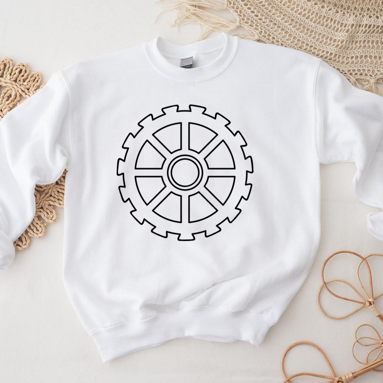 Cogwheel Hole Gear Wheel Gear Pinion Stroke Sweatshirt