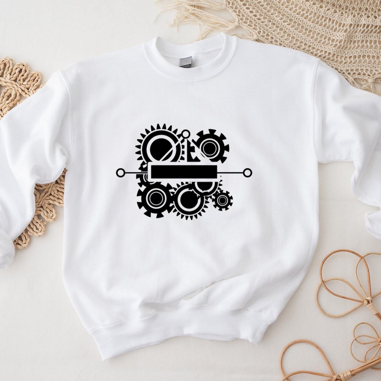 Cogwheel Mechanism Gear Wheel Gear Pinion Silhouette Sweatshirt