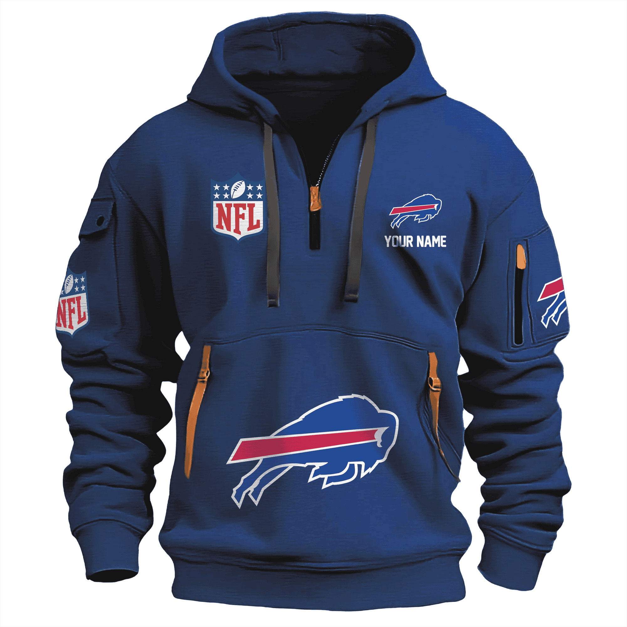 Buildercar - Buffalo Bills Premium NFL Quarter Zip Hoodie