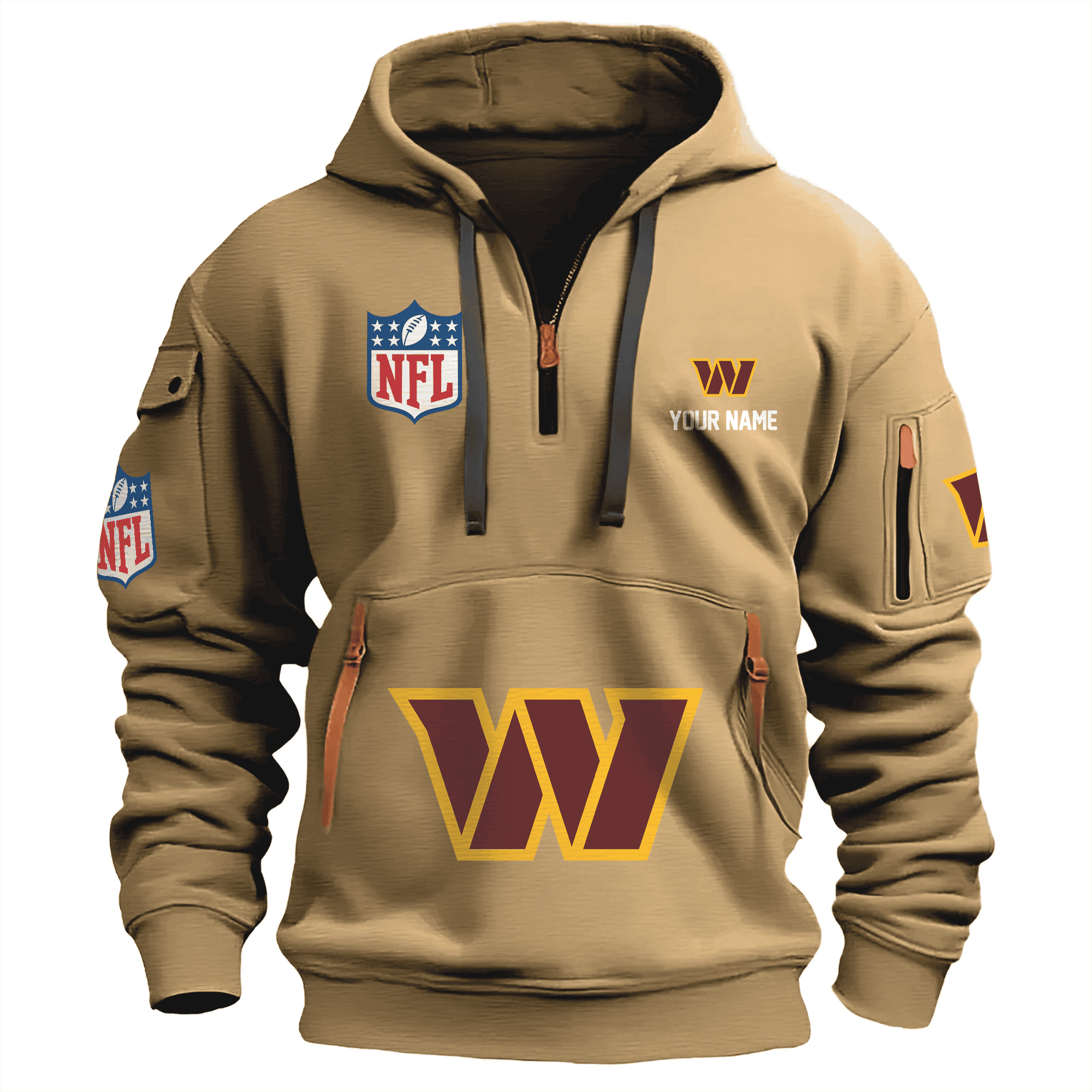 Buildercar - Washington Commanders Premium NFL Quarter Zip Hoodie