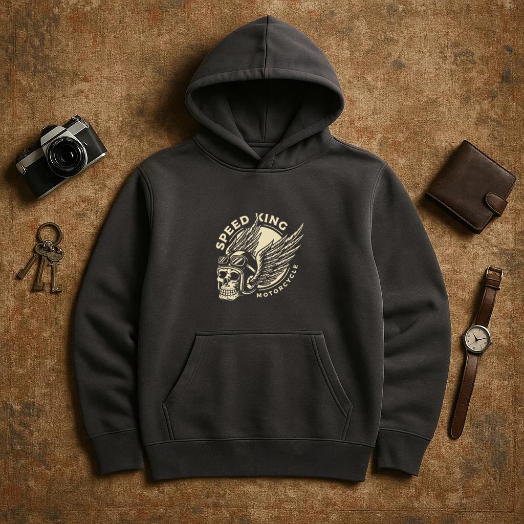 Wanderer Motorbike Curious Graphic Hoodie