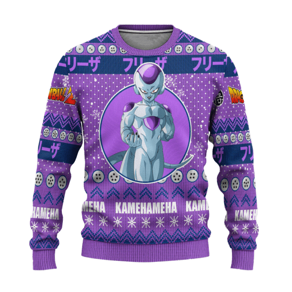 Dragon Ball Anime Frieza Ugly Christmas Sweater - Festive Season Comfort