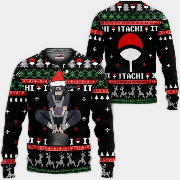 Ugly Christmas Naruto Anime Sweater - Fun & Festive 1k463 Gift for Fans
