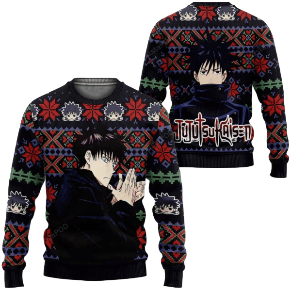 Megumi Fushiguro Anime Ugly Sweater - Festive Holiday Gift