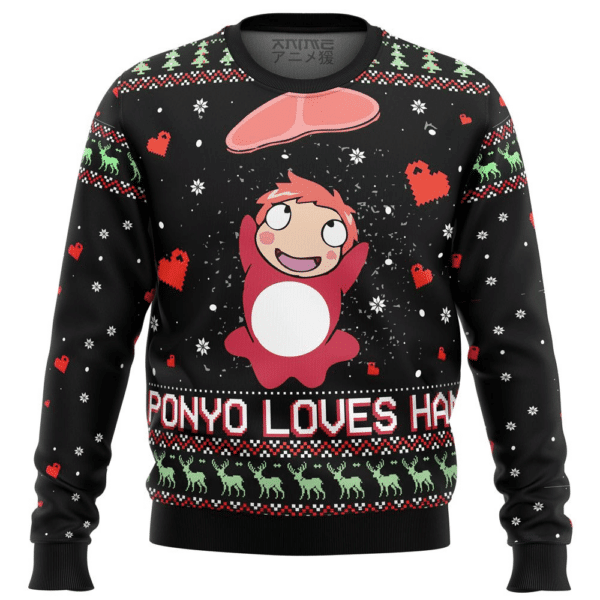 Ponyo Ghibli Miyazaki Ugly Sweater - Festive Holiday Fun
