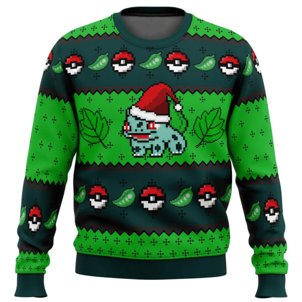 Bulbasaur Anime Ugly Sweater - Festive Holiday Comfort & Fun