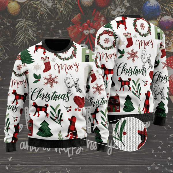 Ugly Christmas Poodle Lover Sweater - Festive Holiday Shirt