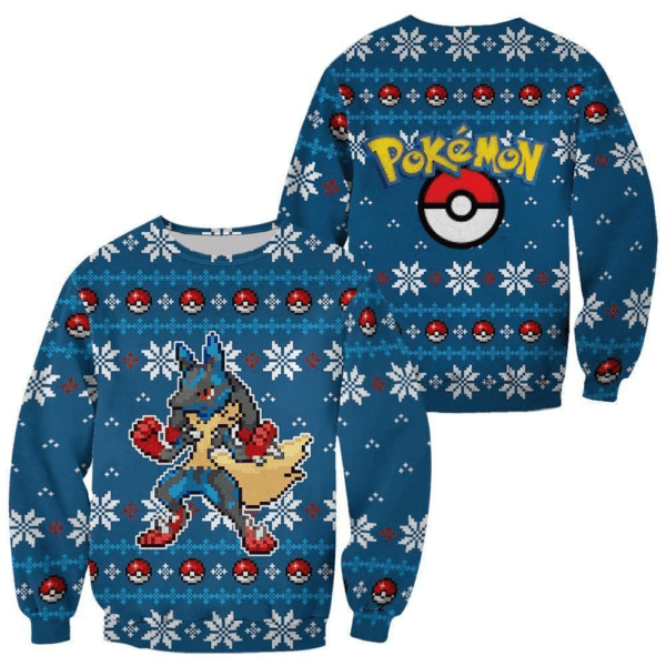 Pokemon Lucario Ugly Christmas Sweater Nostalgic Gifts