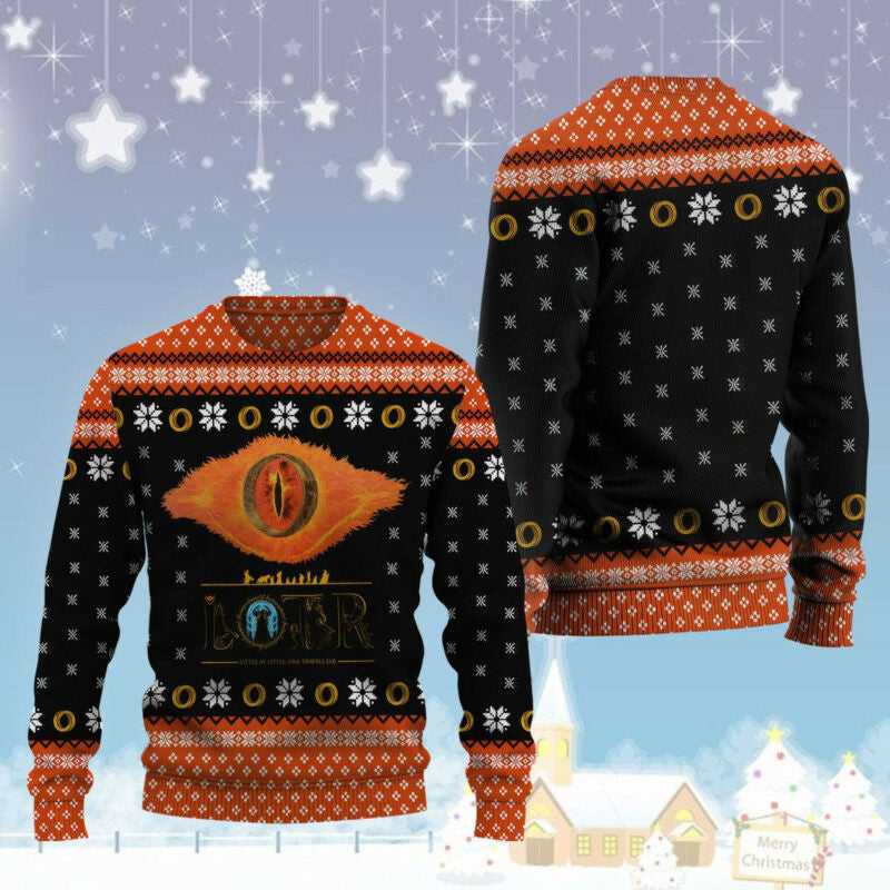 Ugly Christmas Eye Print Sweater