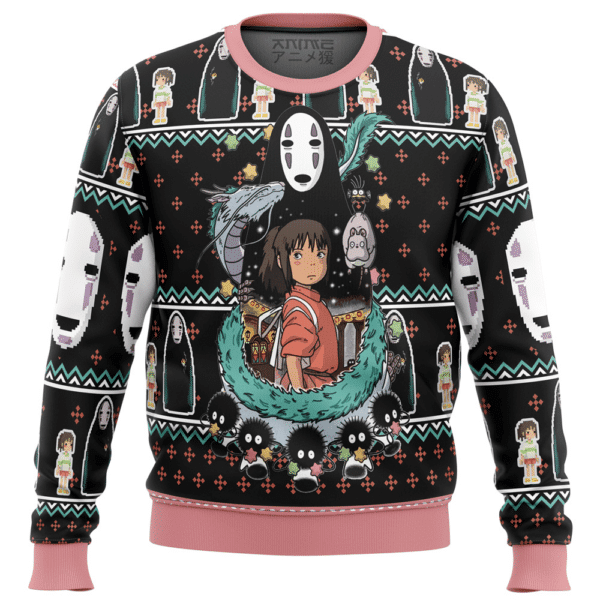 Spirited Away Ugly Christmas Sweater - Festive Holiday Gift Sweatshirt