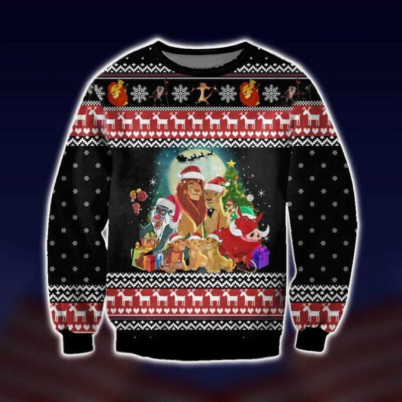 Simba Family Christmas Ugly Sweater - Festive Holiday Wear