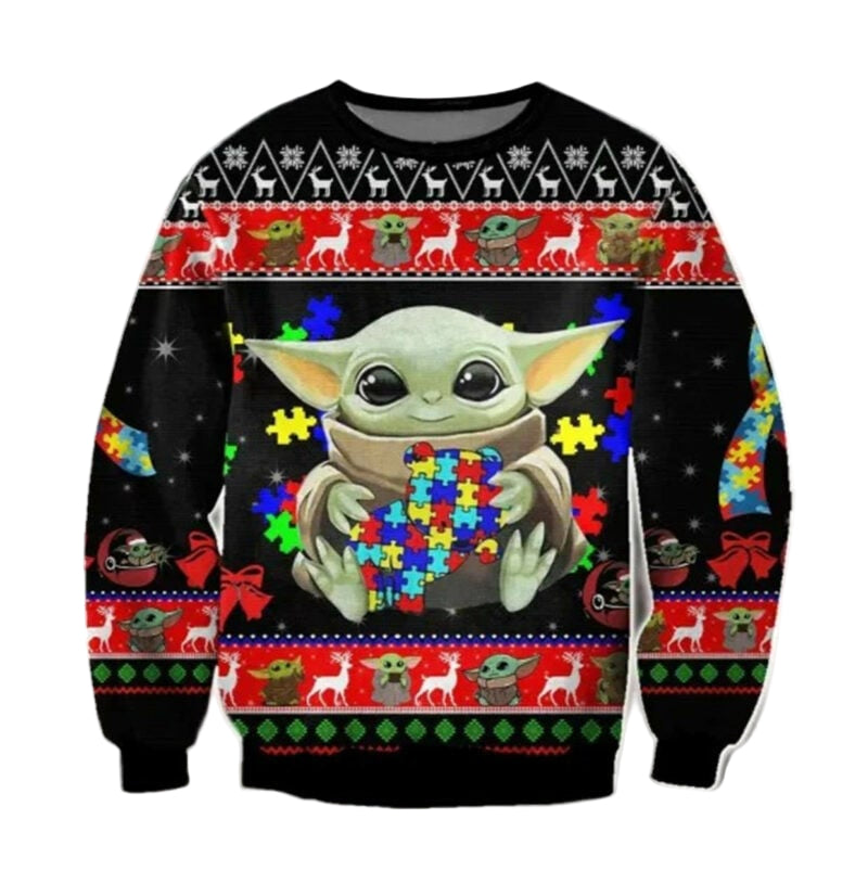 Ugly Christmas Baby Yoda Festive Sweater - Comfort & Laughter