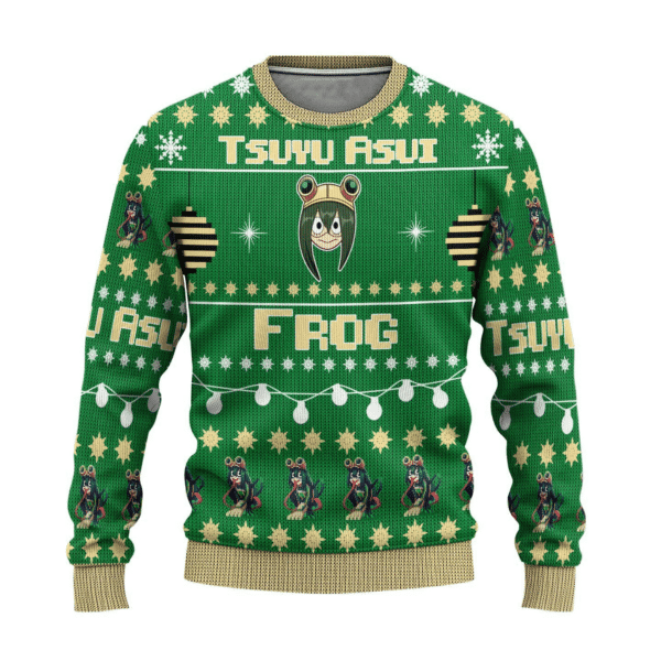 My Hero Academia Tsuyu Asui Ugly Sweater - Vibrant Holiday Gift