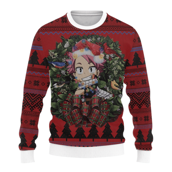 Ugly Christmas Sweaters | Festive Natsu Anime Design