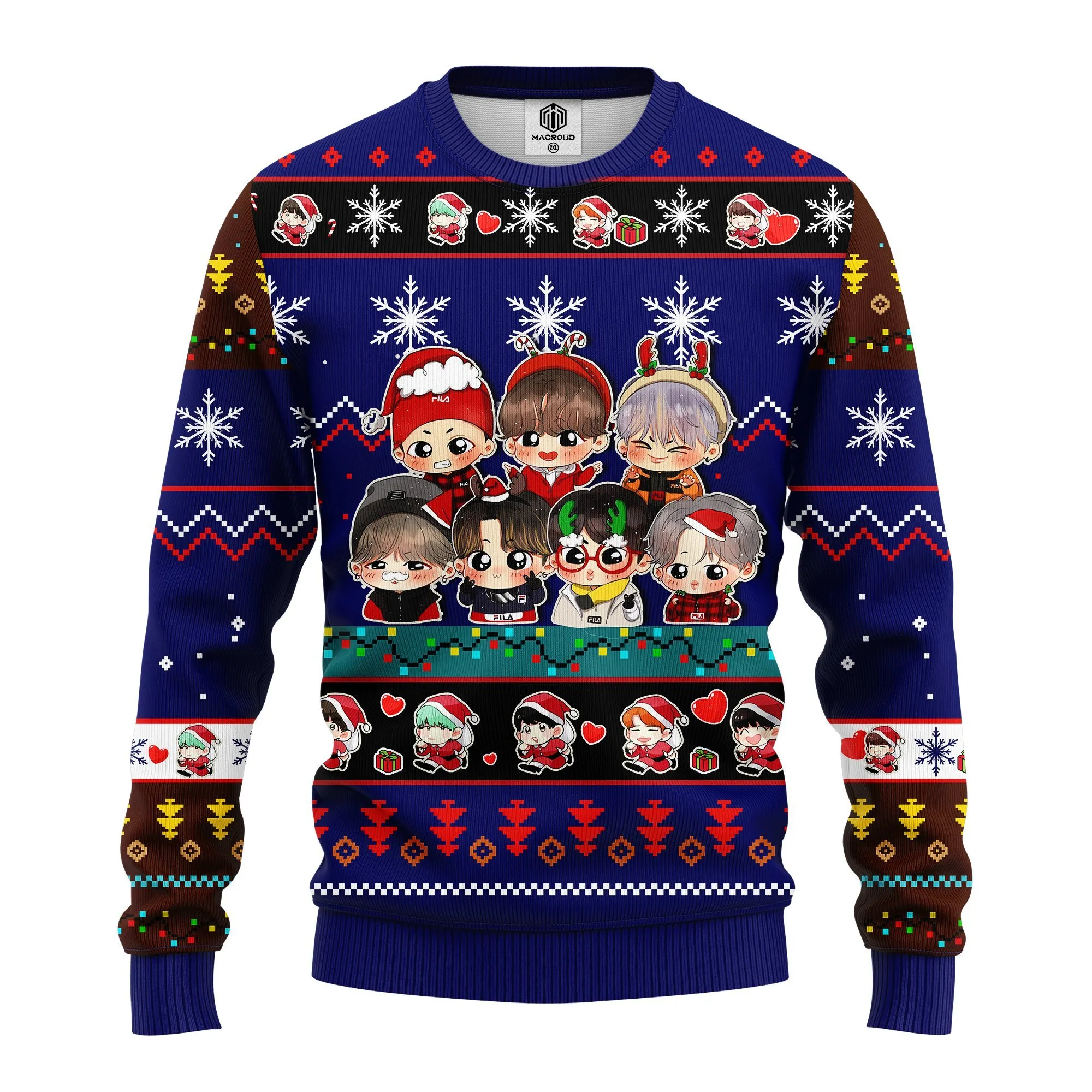 Ugly Christmas Sweater Chibi Band Merry Xmas Gift 330