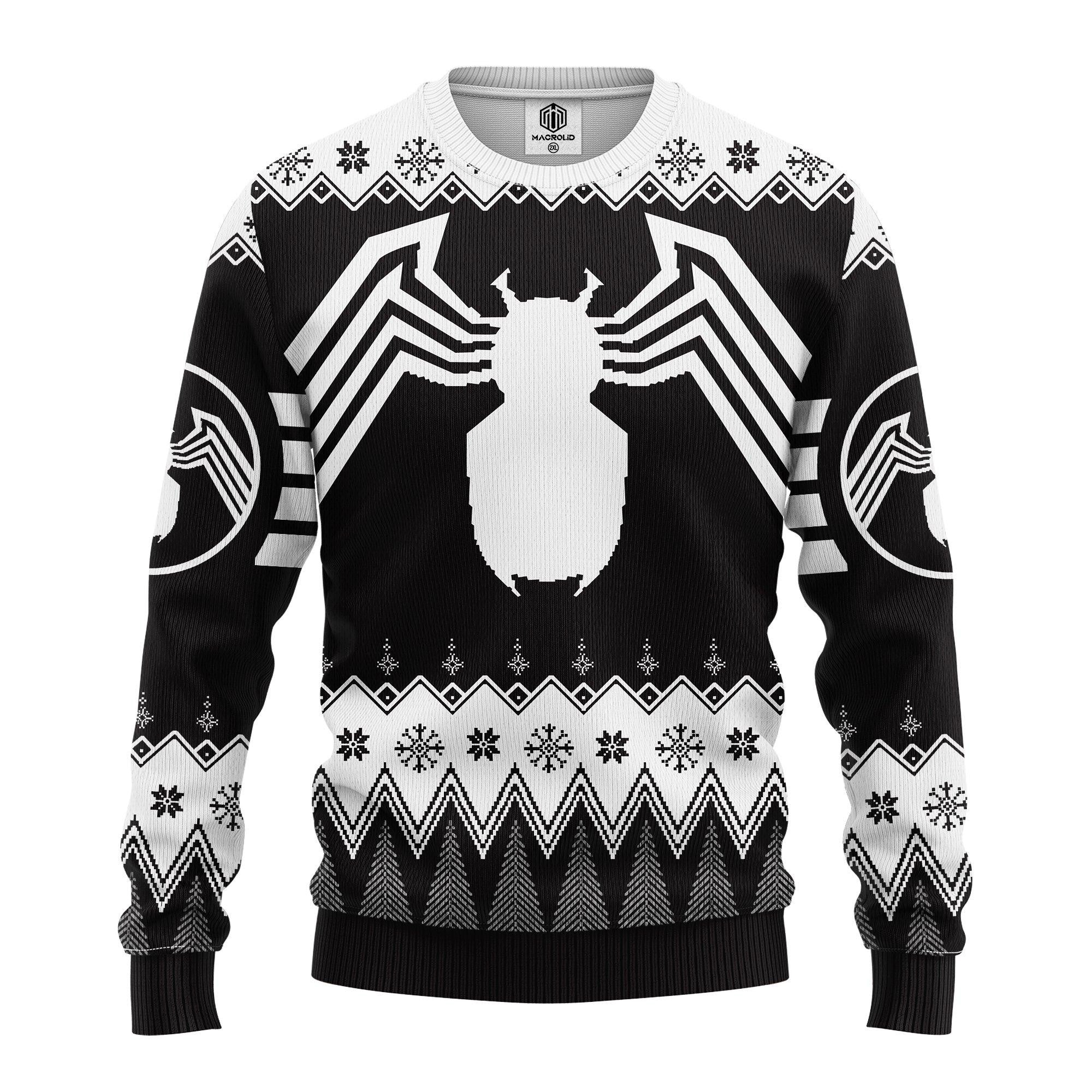 Ugly Christmas Sweater - Festive Marvel Comics Logo Print