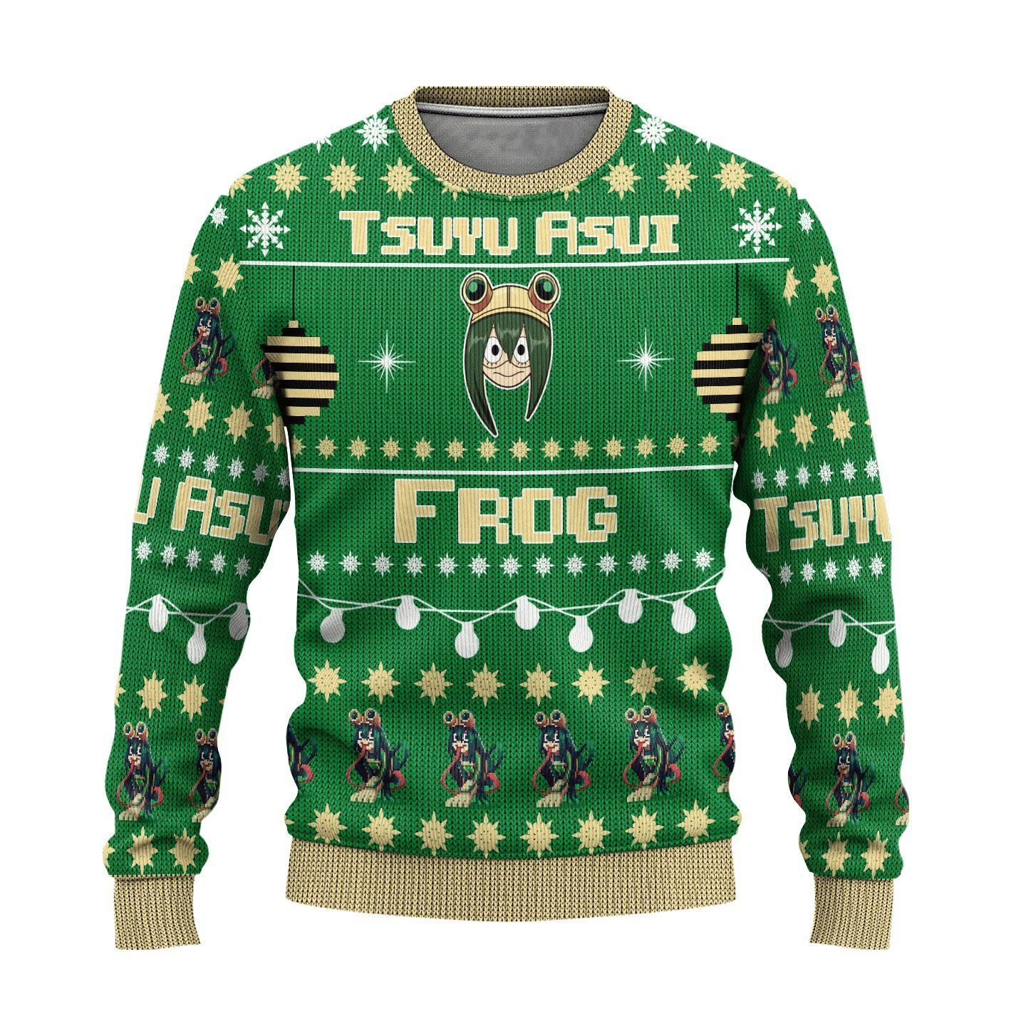 My Hero Academia Tsuyu Asui Ugly Christmas Sweater - Festive Anime Gift