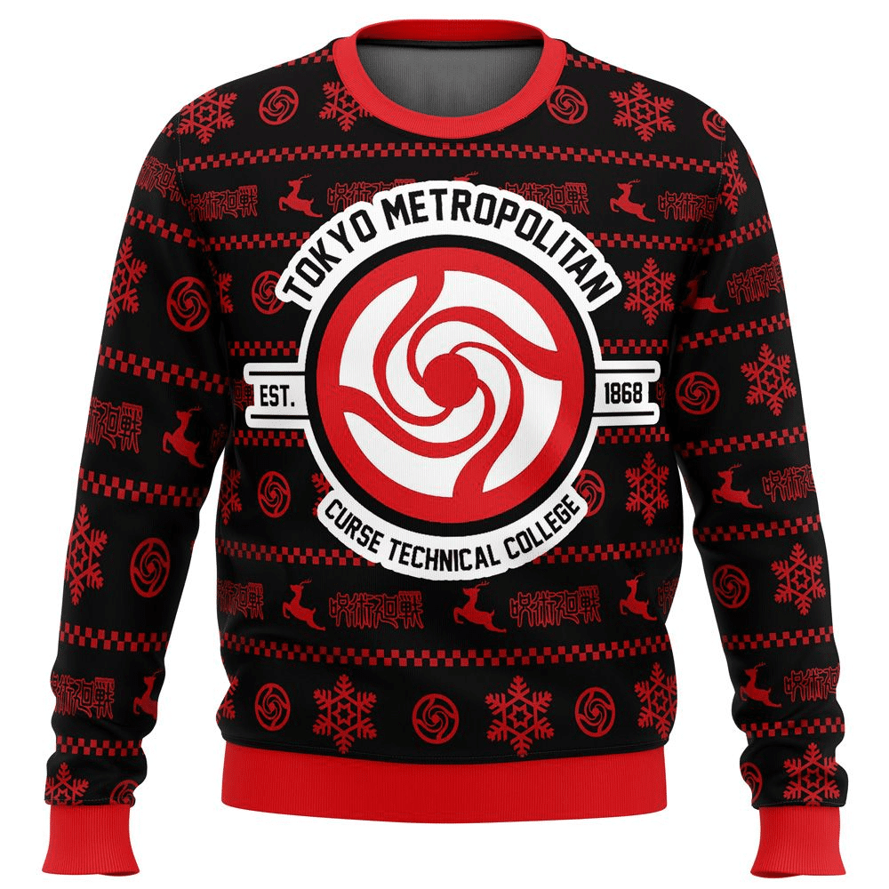 Tokyo Anime Festive Ugly Sweater - Premium Polyester Blend