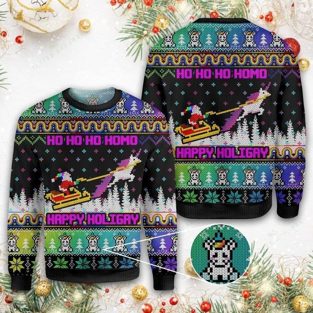 Holiday Ho Ho Ho Ugly Sweater for Christmas Festivities