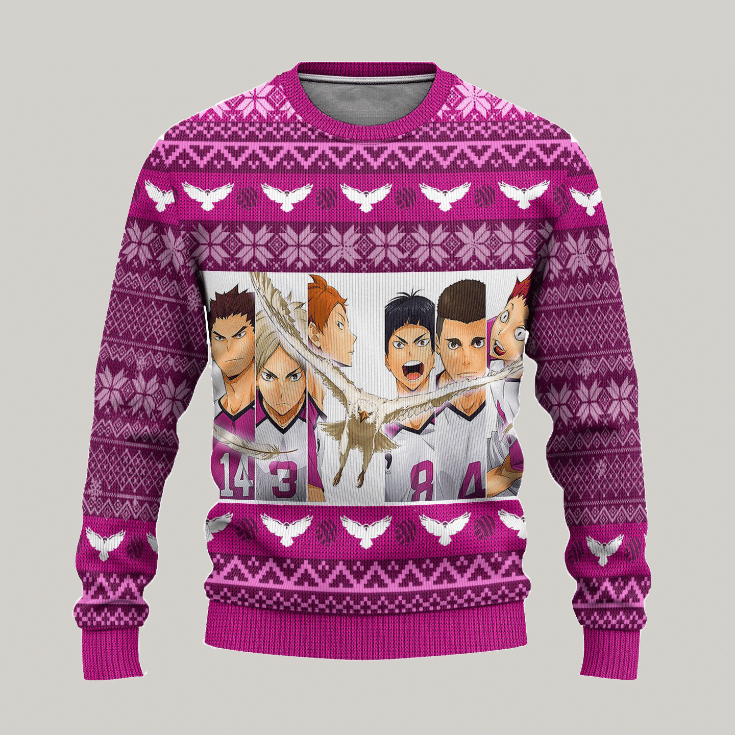 Shiratorizawa Academy Ugly Christmas Sweater - Haikyuu Anime Gift