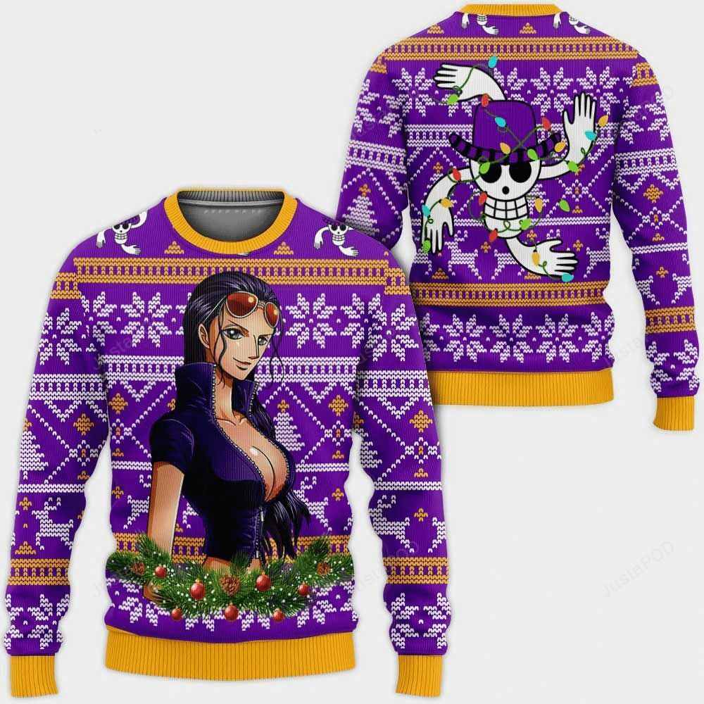 Nico Robin Ugly Christmas Sweater, Fun Holiday Party Sweatshirt