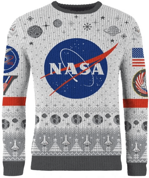 NASA Ugly Christmas Sweater, Festive Holiday Shirt for Men & Women