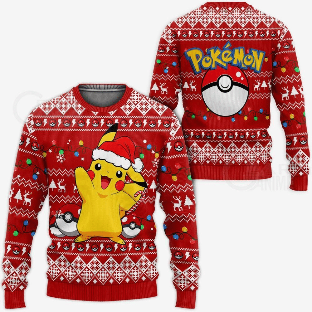 Pokemon Pikachu Ugly Christmas Sweater - Festive Holiday Fun