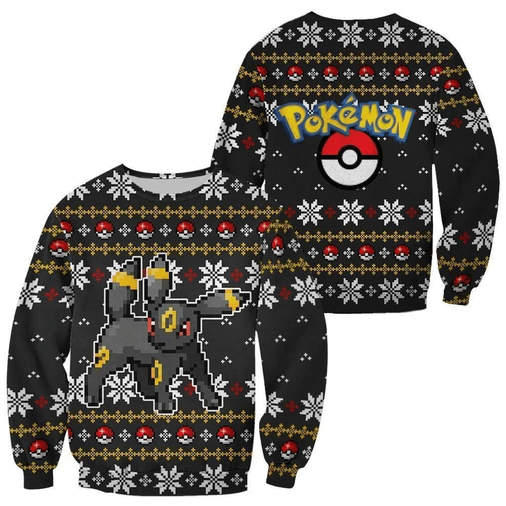 Pokemon Anime Umbreon Ugly Christmas Sweater - Festive Holiday Fun