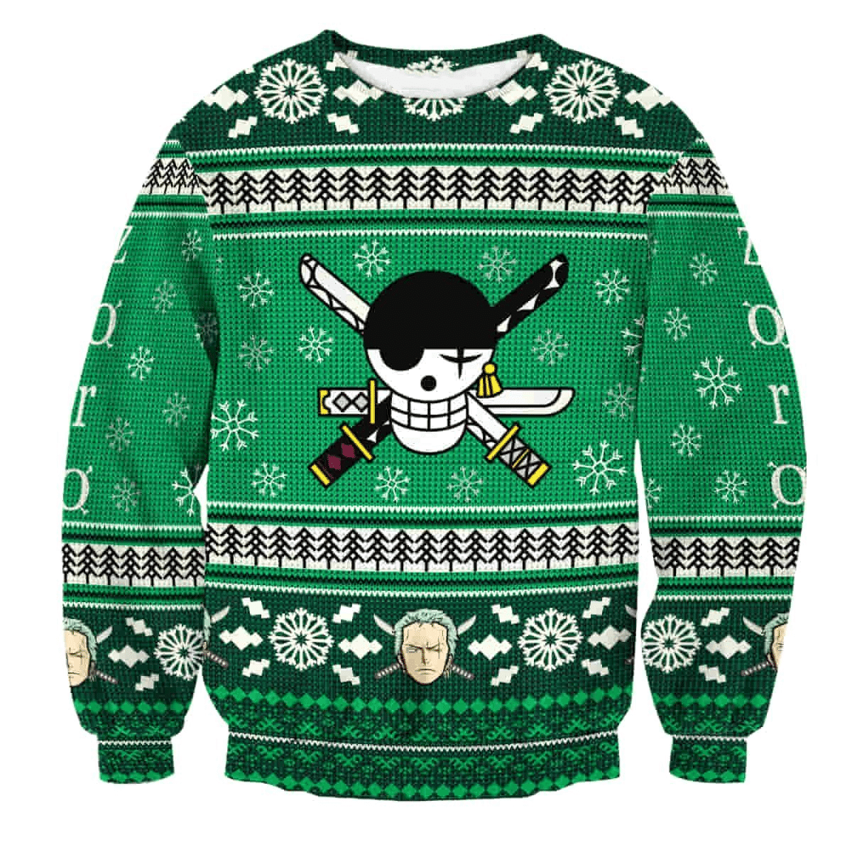 Roronoa Zoro Ugly Christmas Sweater - Festive Anime Gift