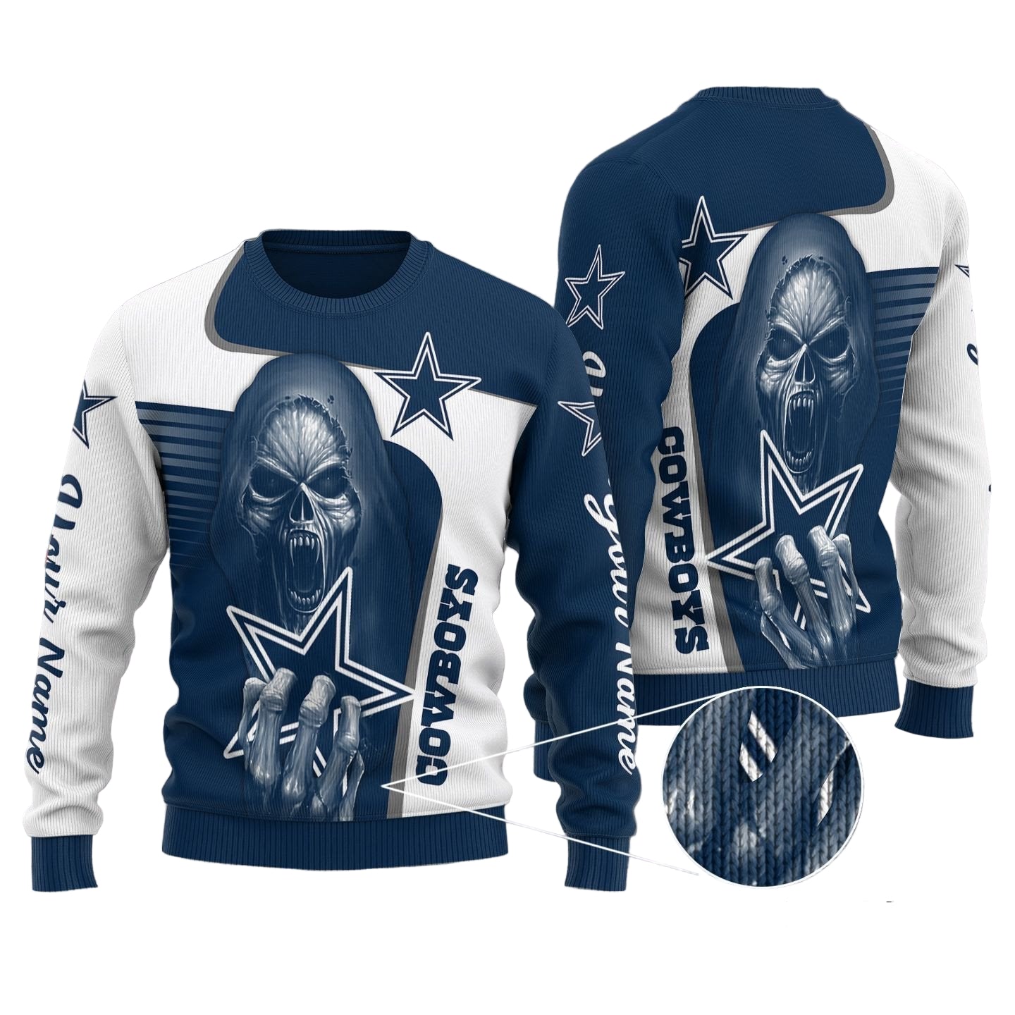 Personalized Funny Holiday Sweater - Vibrant Ugly Christmas Design