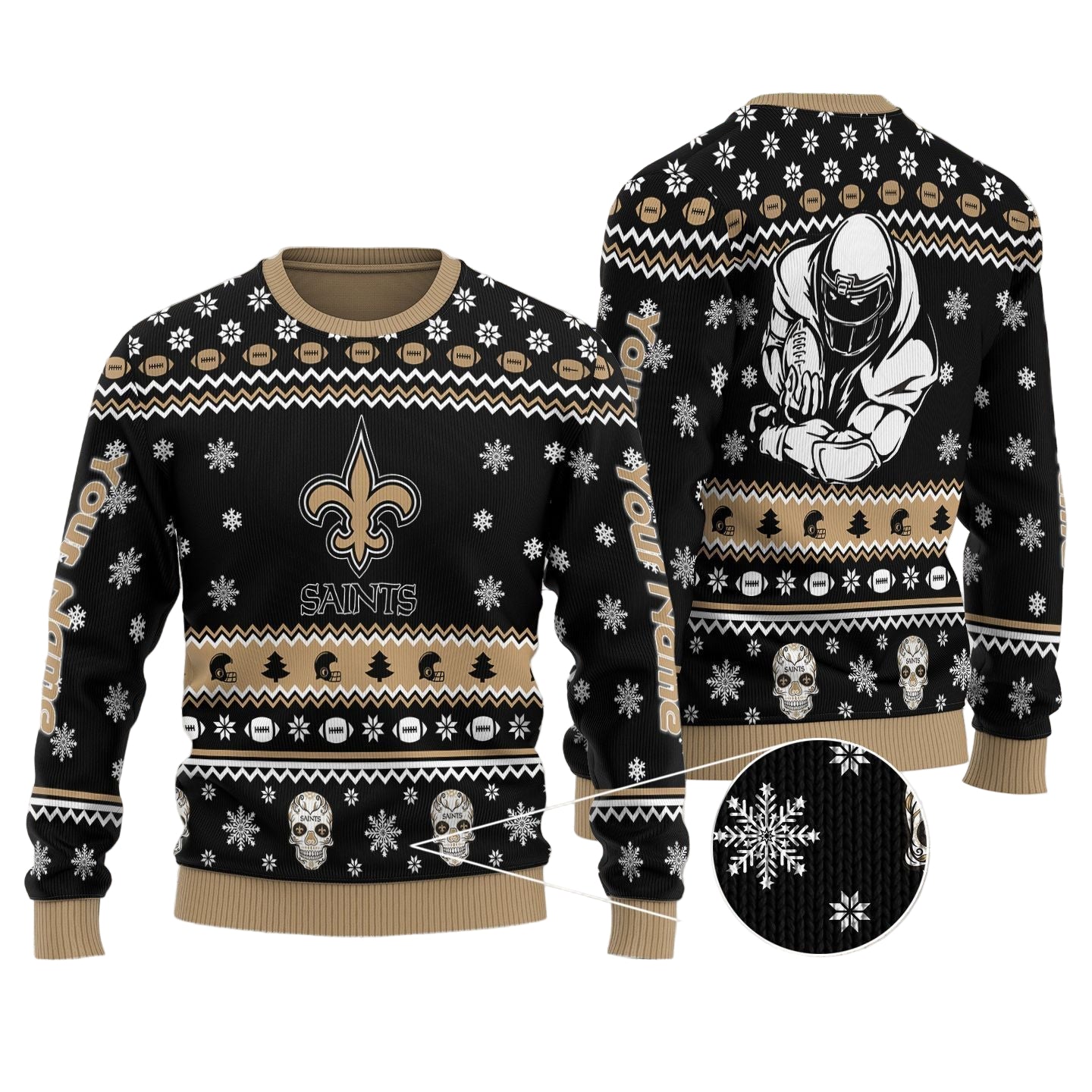 Personalized Festive Ugly Christmas Sweater - Vibrant Design