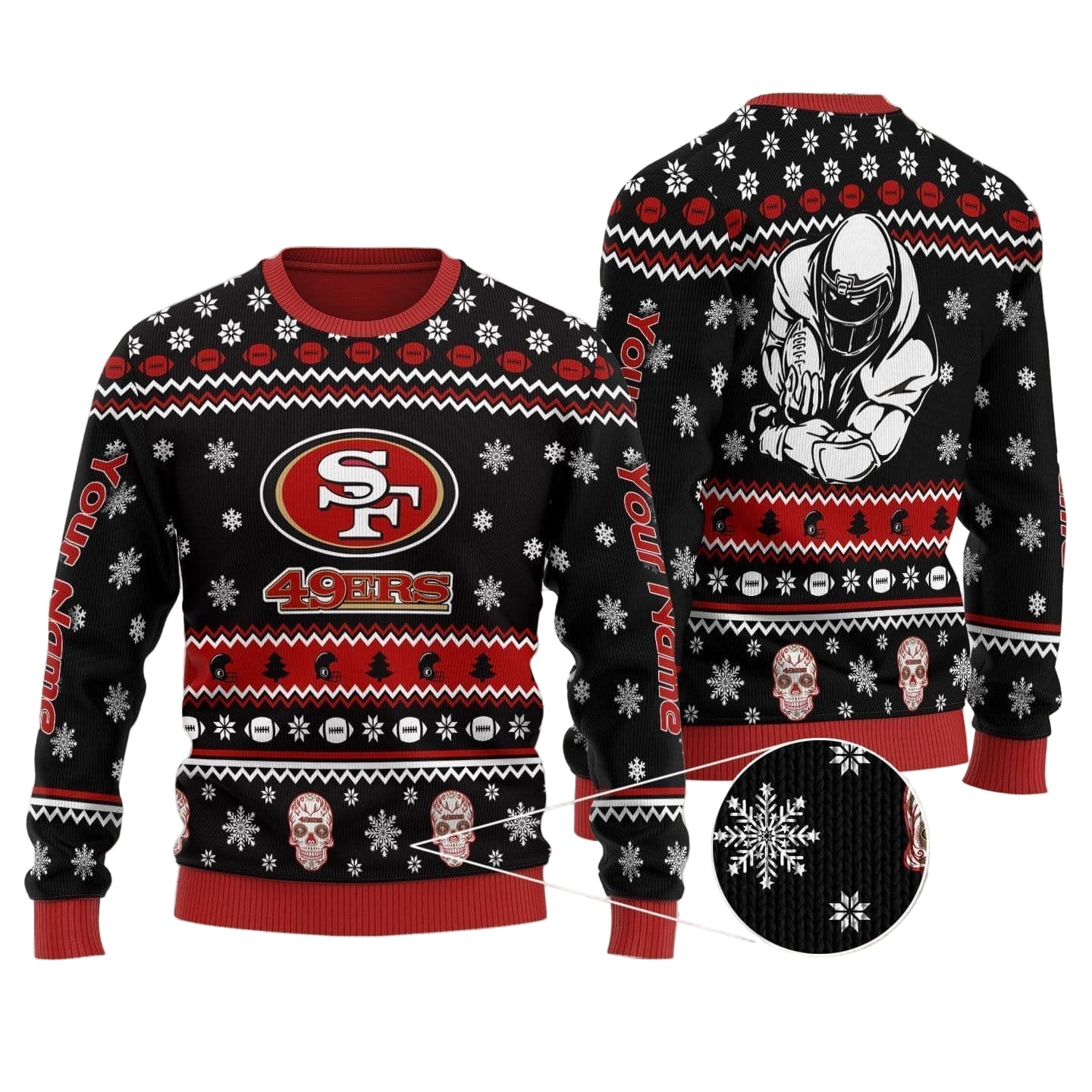 Festive Ugly Christmas Sweater for San Francisco Fans