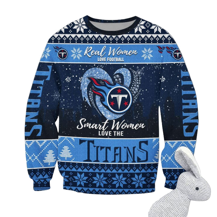 Fun Christmas Ugly Sweater in Tennessee Titans Design