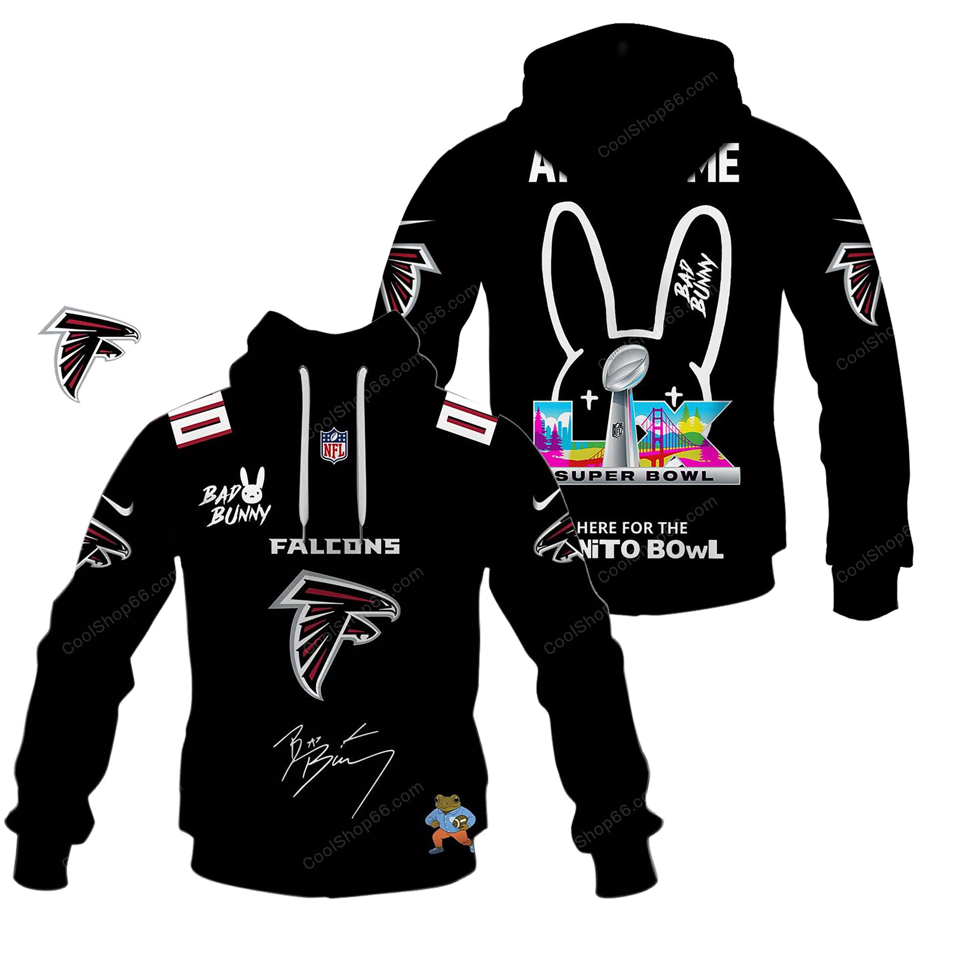 Buildercar - Atlanta Falcons x Bad Bunny Super Bowl 2026 Limited Edition Hoodie