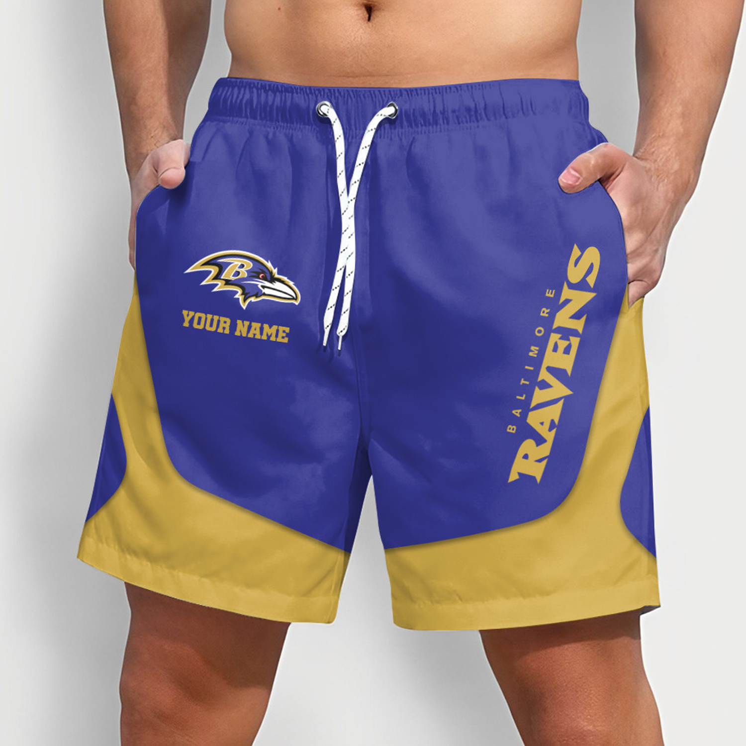 Baltimore Ravens x NFL Team Special Short Pants For Men Custom Name Gifts