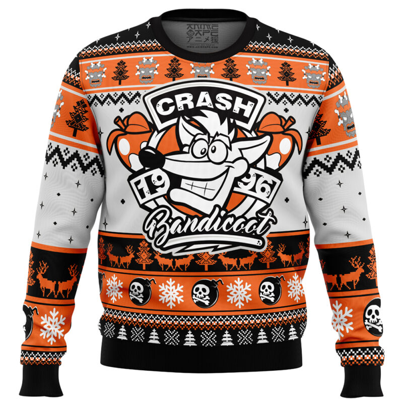 Buildercar - 1996 Bandicoot Crash Bandicoot Ugly Christmas Sweater 