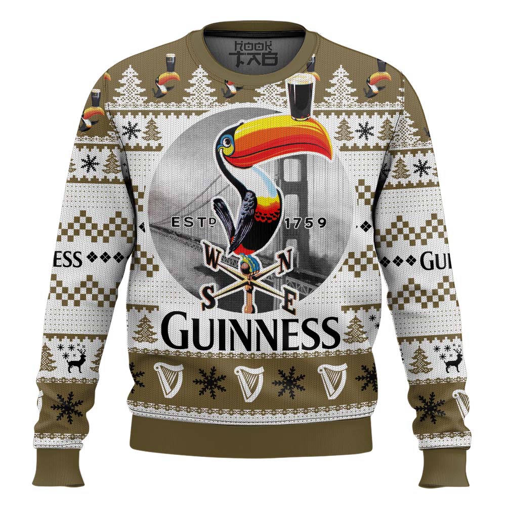 Buildercar - 2021 Guinness Beer 1759-toucan Ugly Sweater Ugly Sweatshirt Christmas Halloween For Men And Women