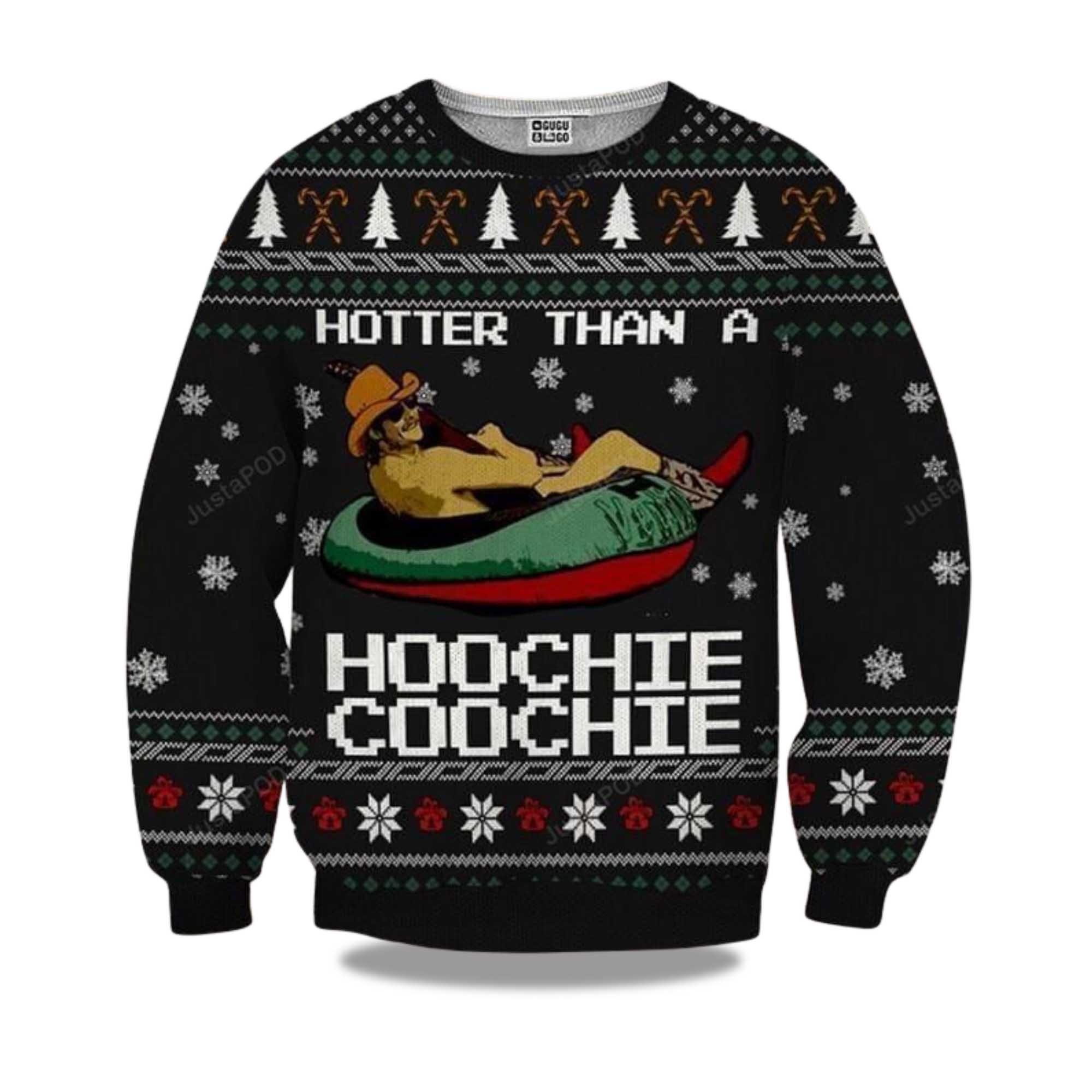 Buildercar - 2025 Alan Jackson Hotter Than A Hoochie Coochie Christmas Ugly Sweater