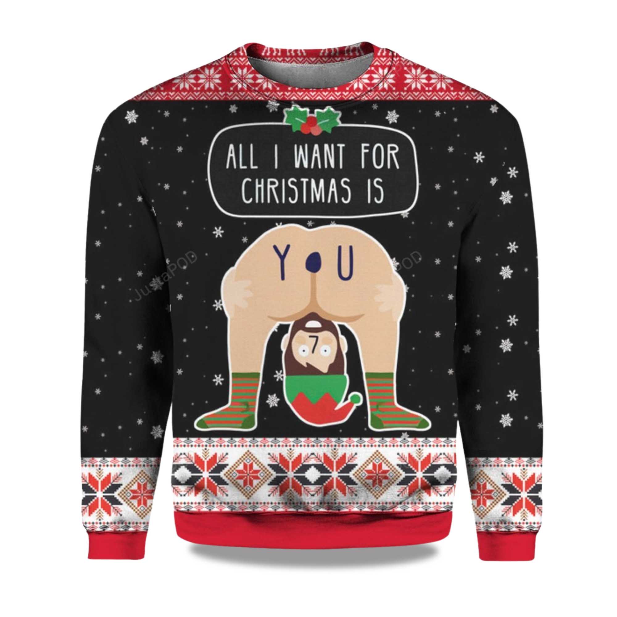 Buildercar - 2025 All I Want For Christmas Is You Christmas Ugly Sweater
