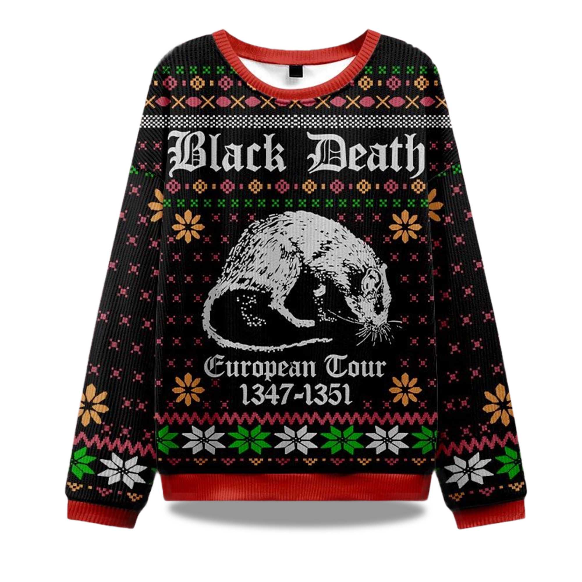 Buildercar - 2025 Black Death Ugly Christmas Sweater