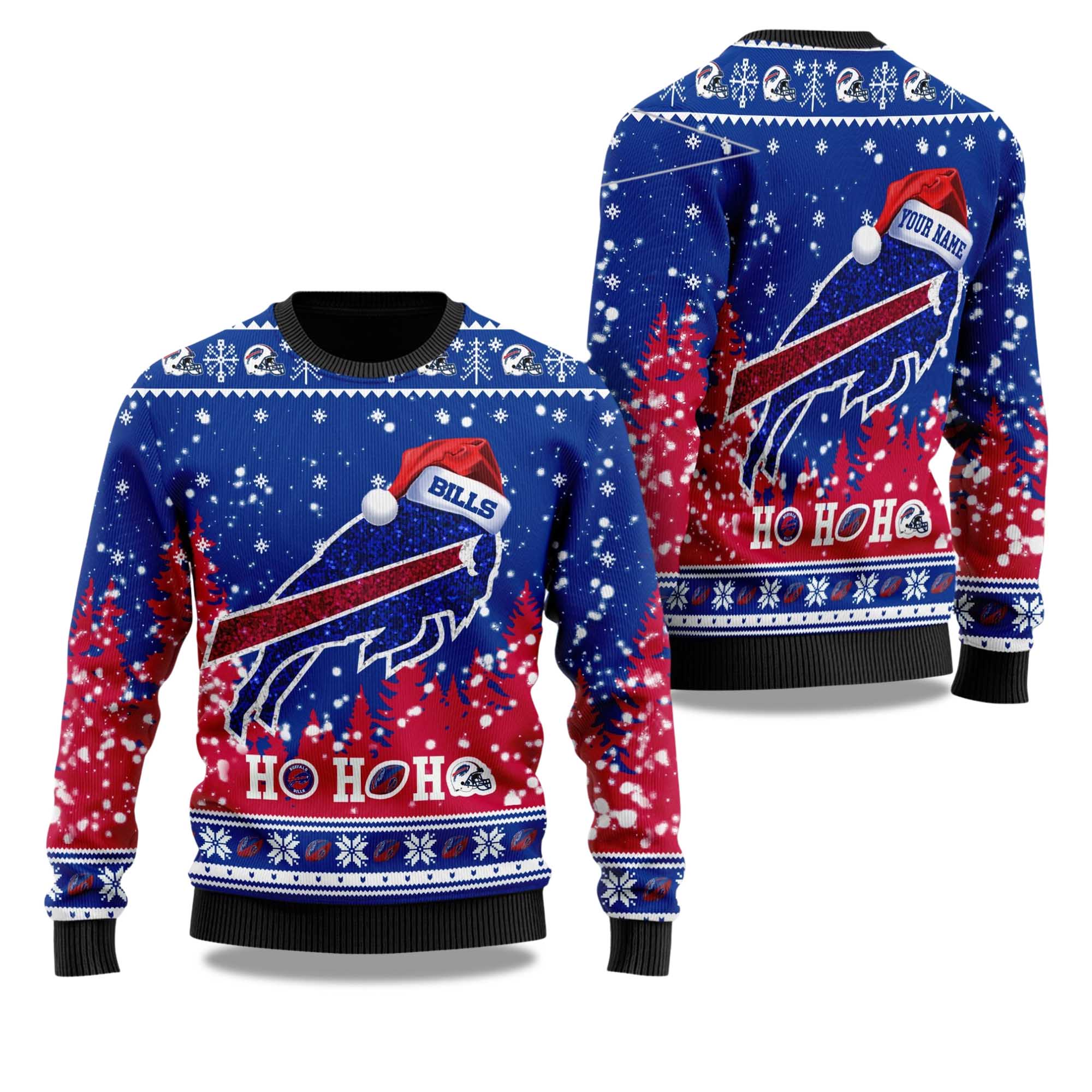 Buildercar - 2025 Buffalo Bills Santa Christmas Ugly Sweater