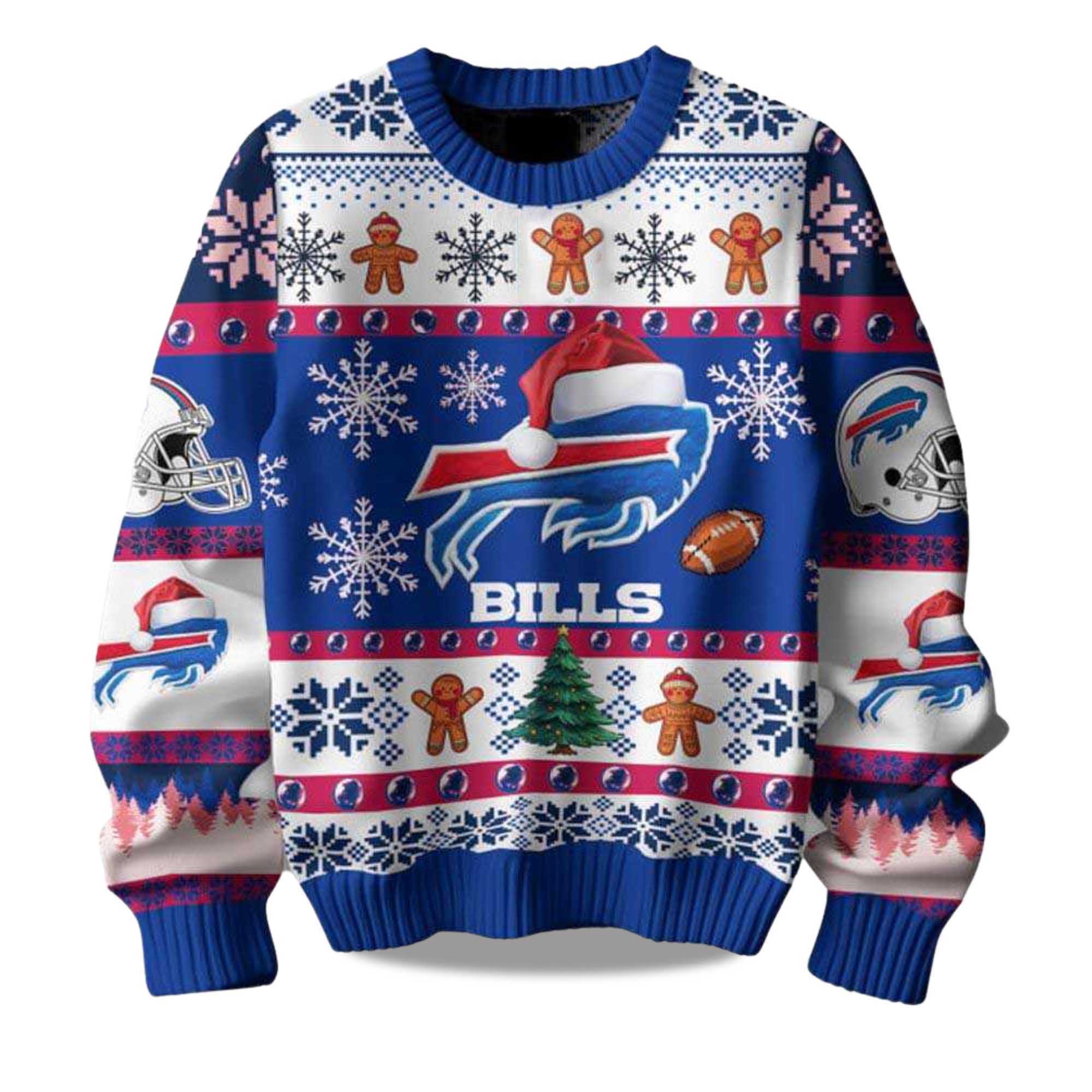 Buildercar - 2025 Buffalo Bills They Not Like Us Christmas Ugly Sweater