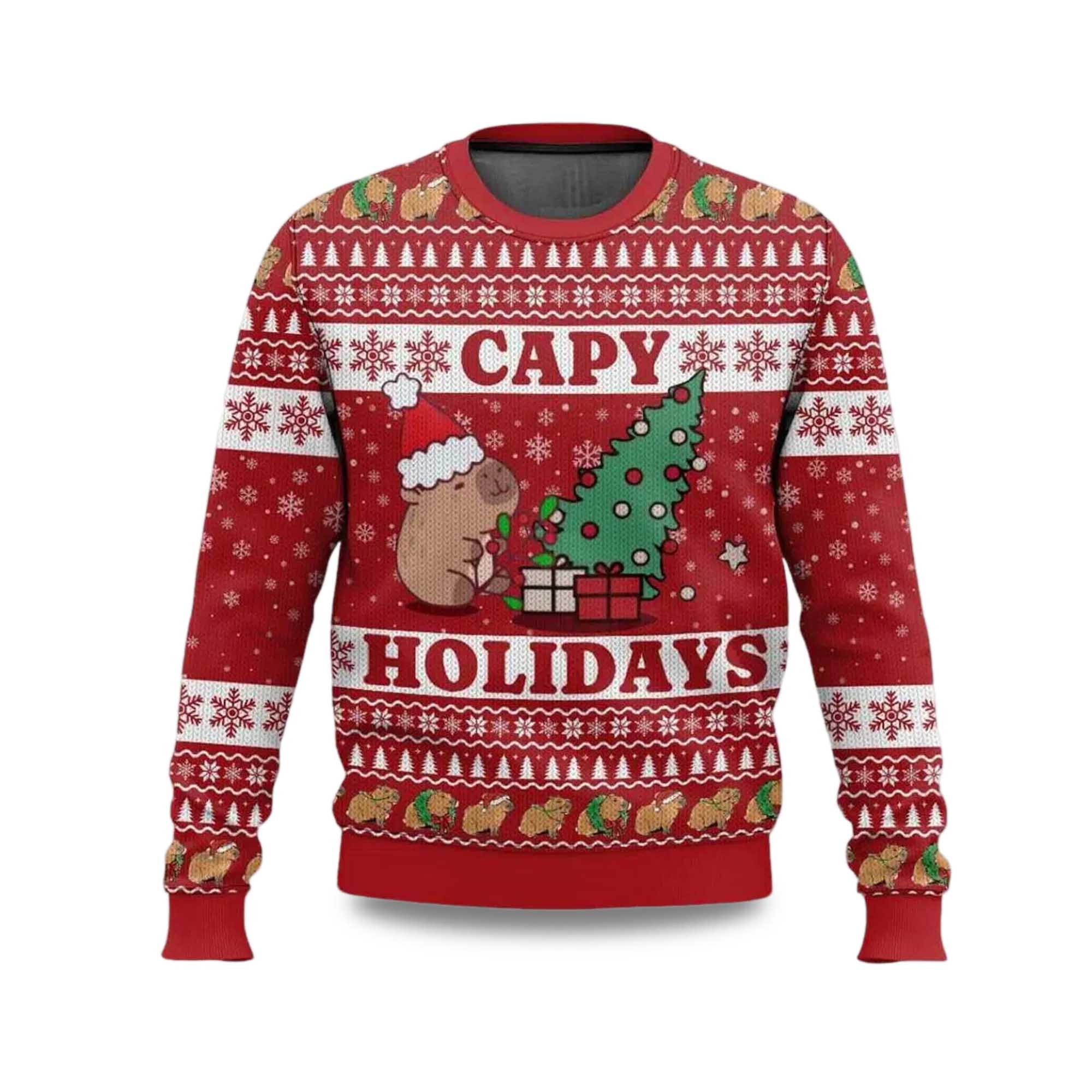 Buildercar - 2025 Capy Holidays Ugly Christmas Sweater