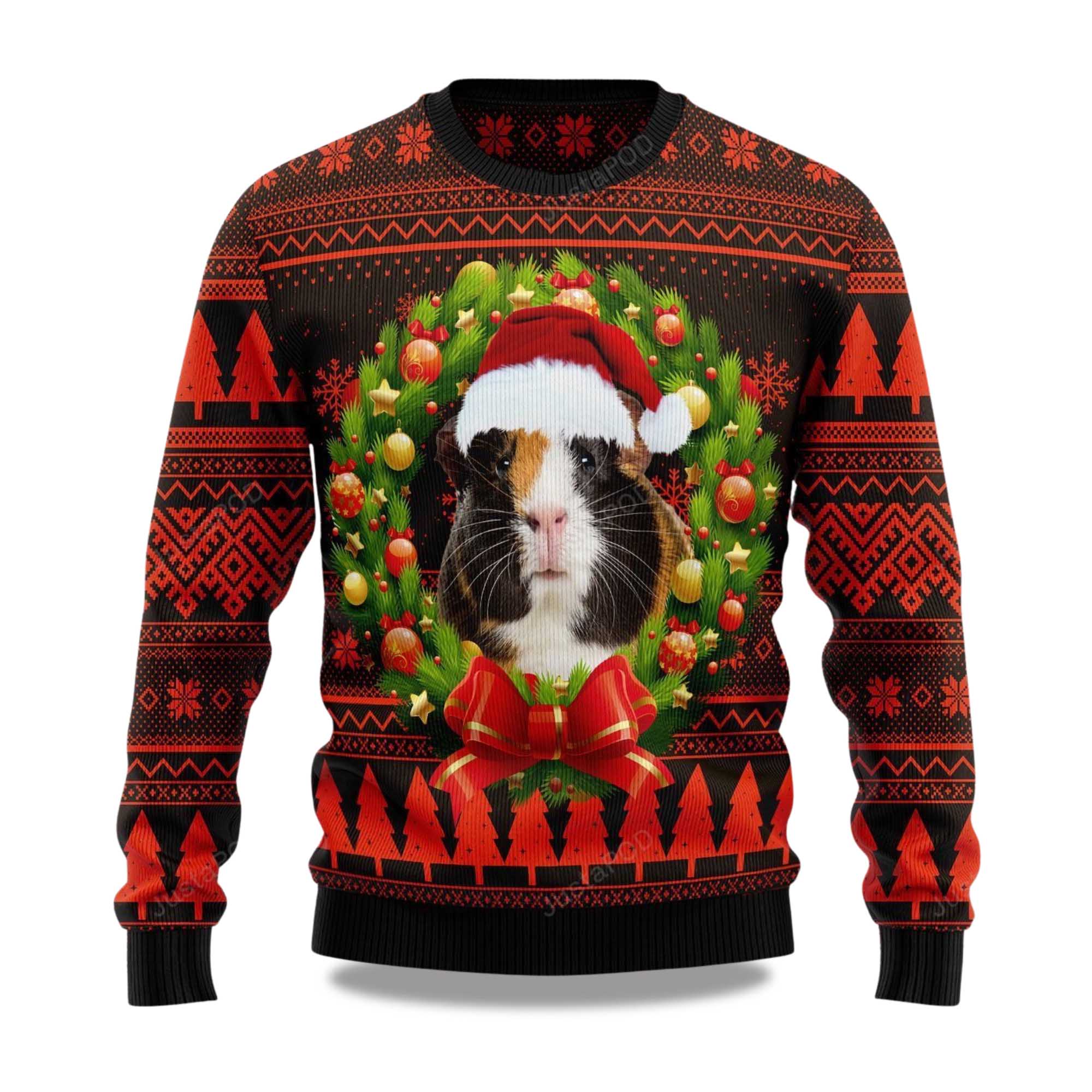 Buildercar - 2025 Cute Guinea Pig Christmas Ugly Sweater