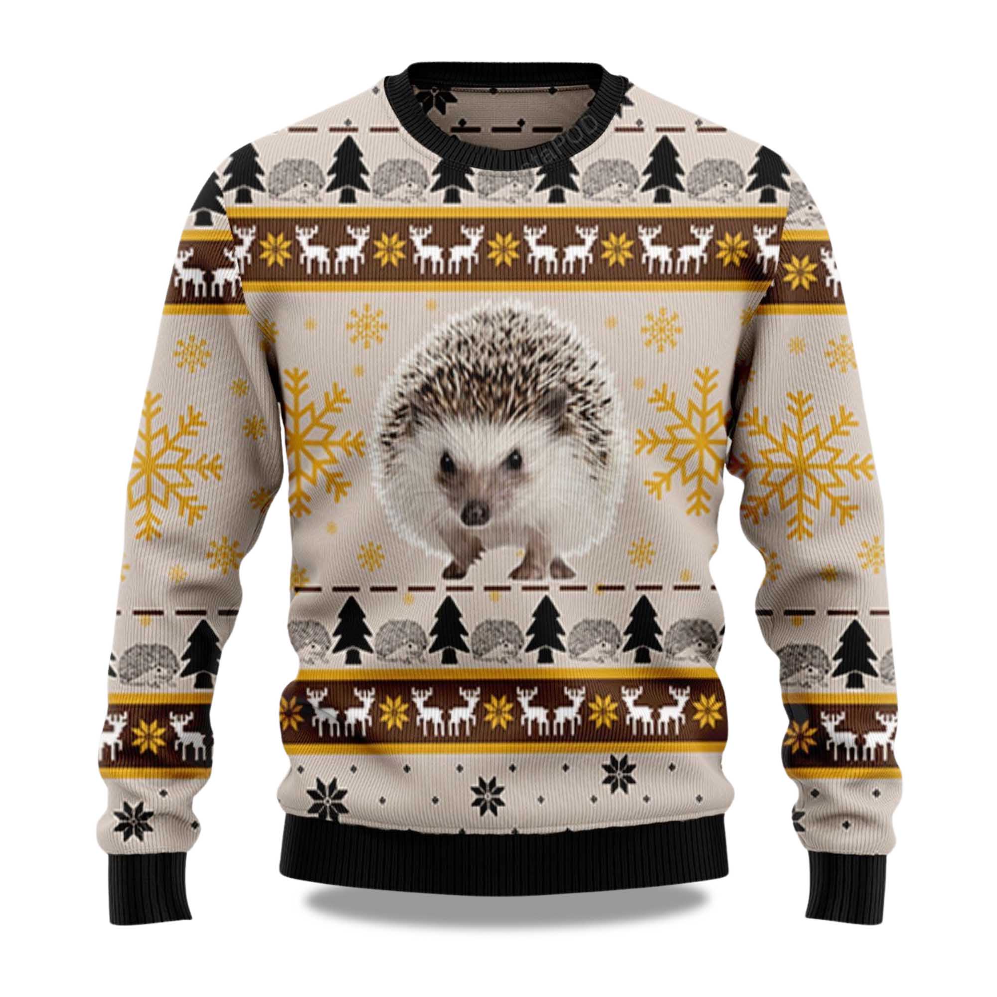 Buildercar - 2025 Cute Hedgehog Christmas Ugly Sweater